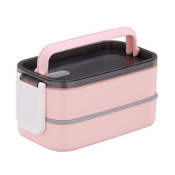 KOTAK MAKAN / LUNCH BOX / BEKAL MAKAN DOUBLE LAYER / KOTAK MAKAN 2 TINGKAT / KOTAK BEKAL 1400 ML + KOTAK