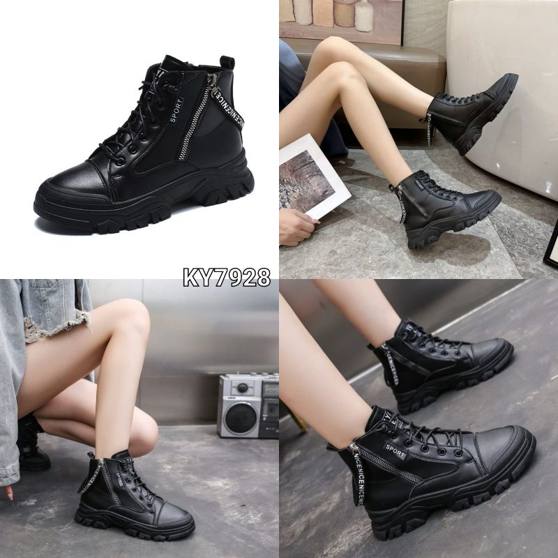 SEPATU BOOTS WANITA FASHION KOREA KY7928