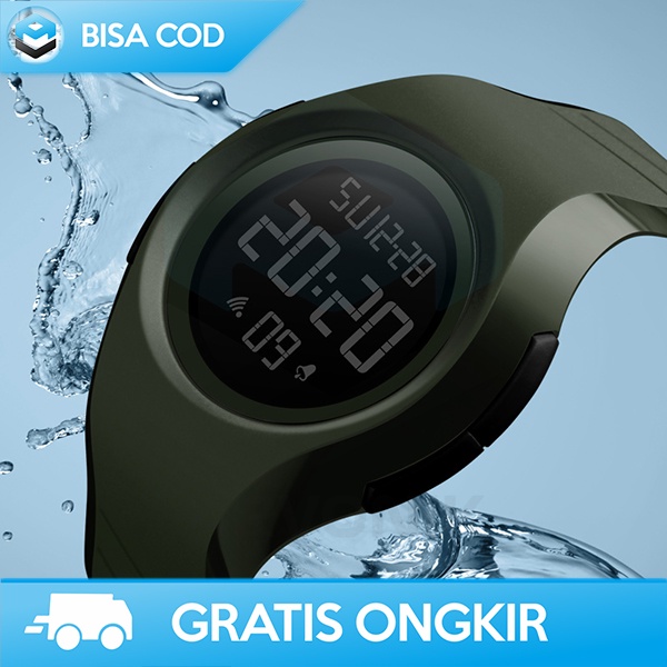 JAM TANGAN COWOK KEREN MURAH SKMEI 1269 ORIGINAL - JAM YANGAN DIGITAL PRIA ANTI AIR TALI KARET