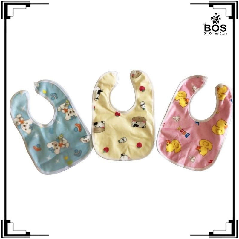 BOS-Celemek Bayi / Slaber Bayi / Celemek Makan Bayi / Slabber Bayi / Handuk Liur Bayi