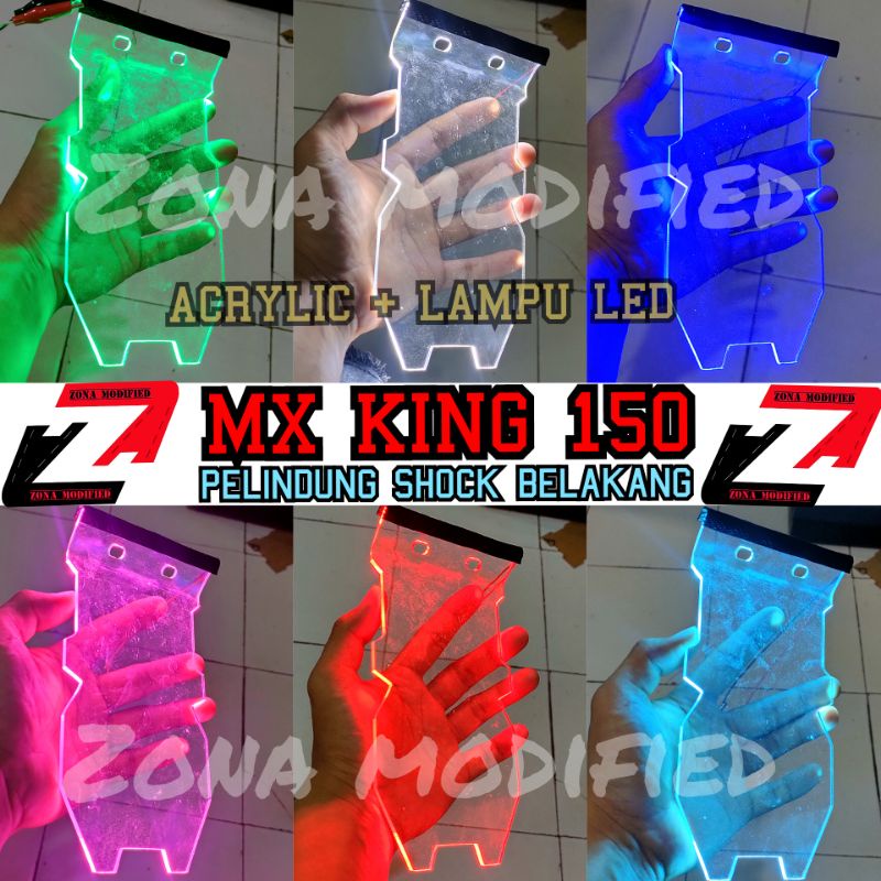 COVER MIKA ACRYLIC AKRILIK PELINDUNG SHOCK BELAKANG MX KING 150
