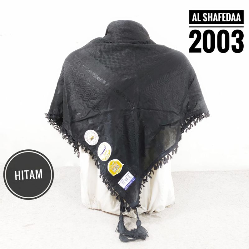 Surban Segiempat Al Shafeda 2003 Hitam Ecer Grosir SN