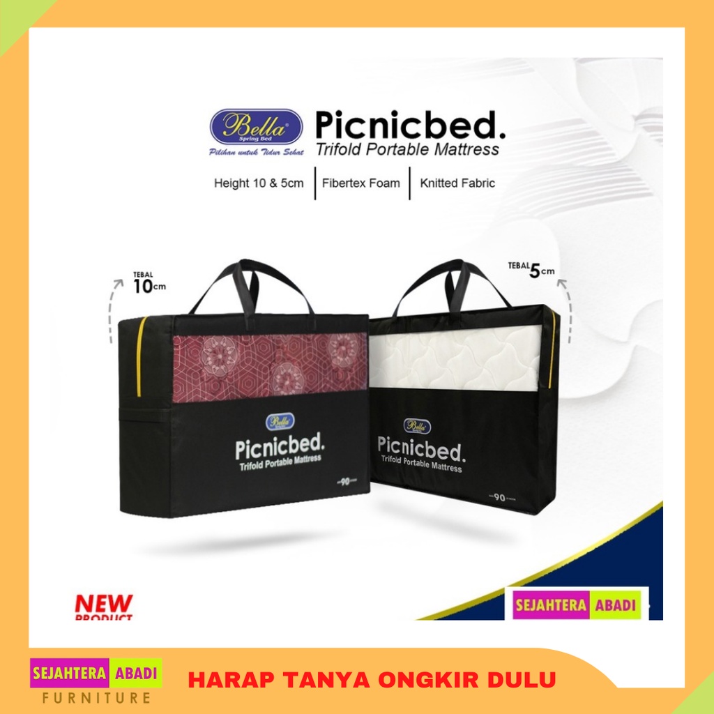 kasur lipat, folding bed, portable matras, busa lipat tas picnic bed travel bed matras orthopedic
