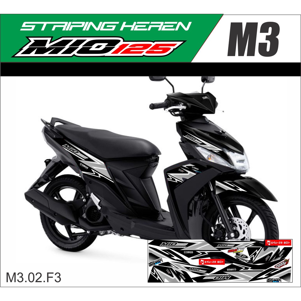 STRIPING STIKER YAMAHA MIO M3 125 VARIASI KEREN #STRIPING STIKER YAMAHA MIO M3 125# STRIPING STIKER 