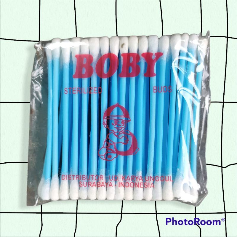 COTTON BUD BOBY KOREK KUPING PEMBERSIH TELINGA ISI ± 32 per pcs