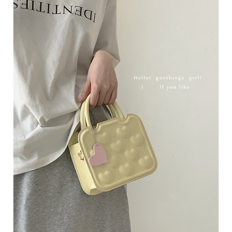 Tas Suhao wanita 2021 baru musim panas ins desain ceruk rasa tas biskuit portabel semua cocok tas kurir tekstur berkualitas tinggi