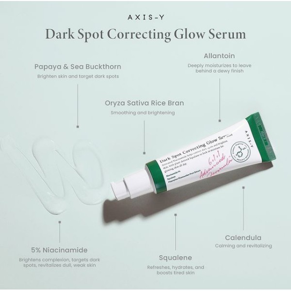 AXIS-Y Dark Spot Correcting Glow Serum Untuk Memutihkan dan mencerahkan Improve Blemishes 50ml Korea