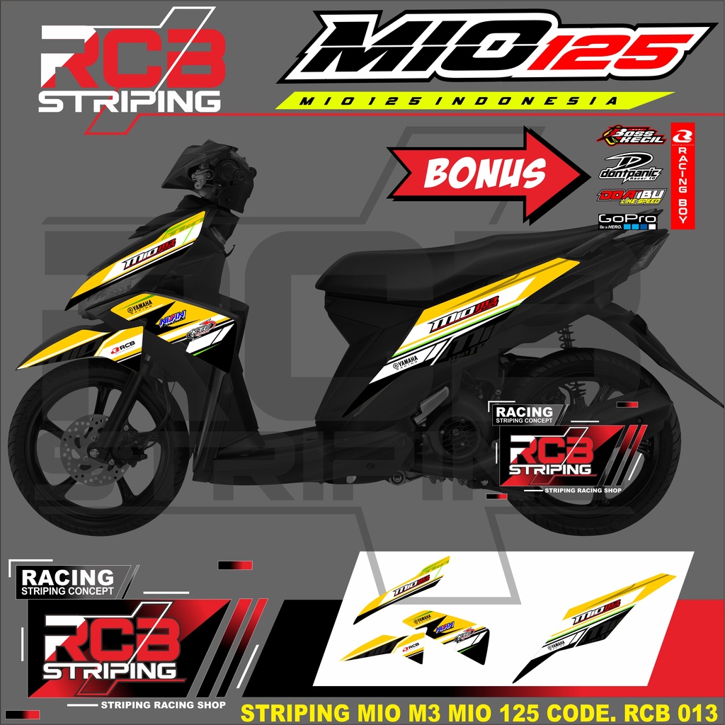 Stiker Striping Mio M3 Striping MioM3 MioZ Mio 125 - Sticker Striping Motor Mio 125 Mio M3 Mio Z