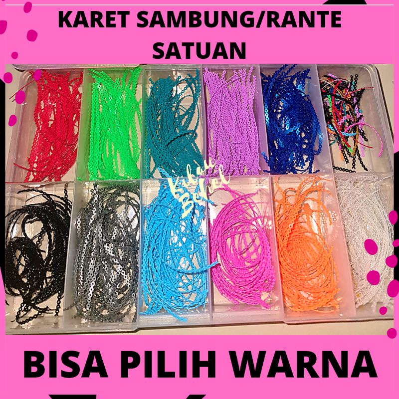 Jual Karet Behel Motif Power Chain Sambung Tarik 10 cm Bisa Pilih Warna