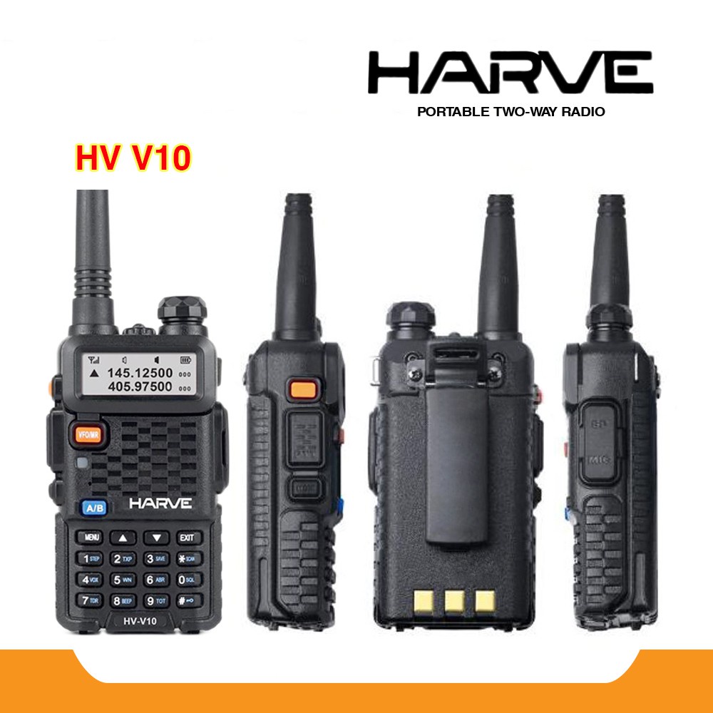 Handy Talky Harve HV-V10 HT Harve V10 Dual Band Free Headset