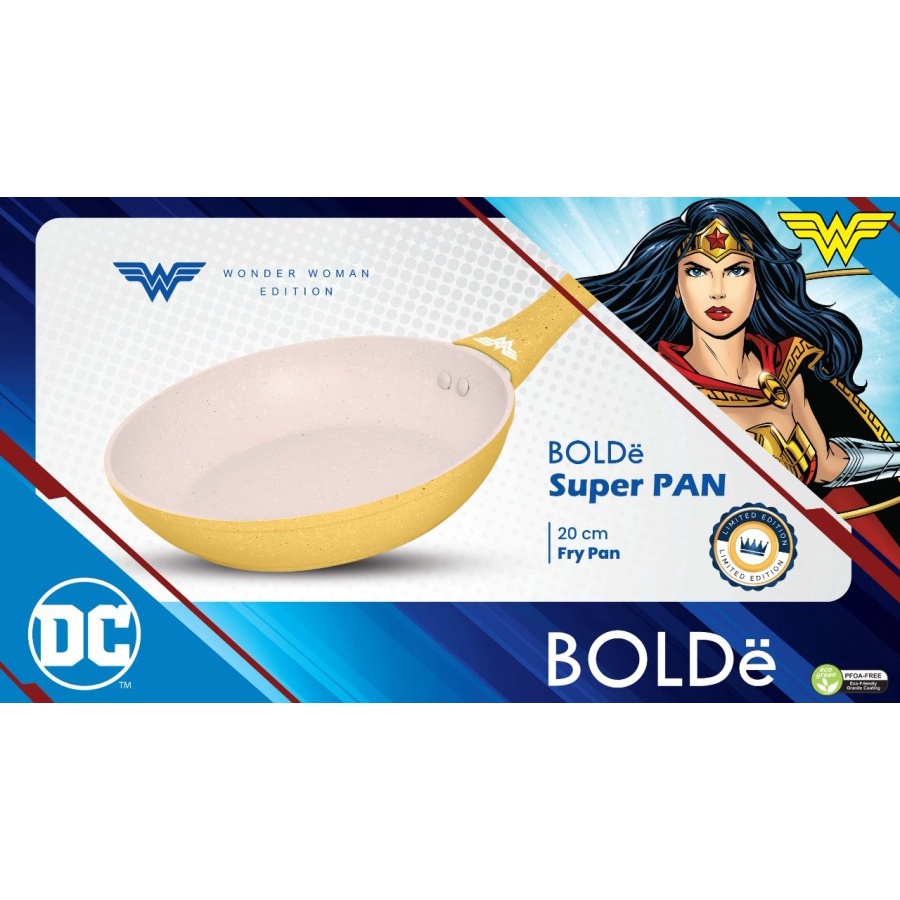 BOLDe SUPER PAN WONDER WOMAN Fry Pan 20 cm - Wajan Anti Lengket