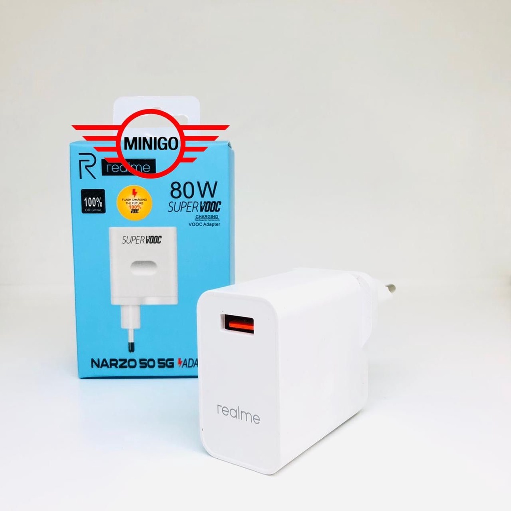 MINIGO Adapter Charger Realme Narzo 50 5G Reno 80W Kepala Charger Casan Realme 80w