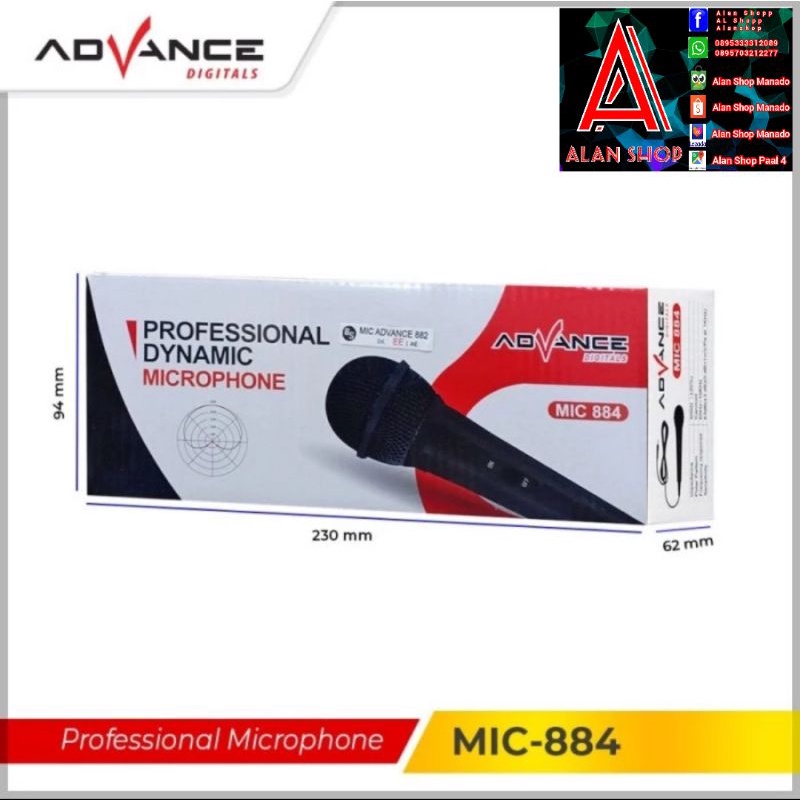MICROPHONE KABEL DAN WIRELESS ADVANCE