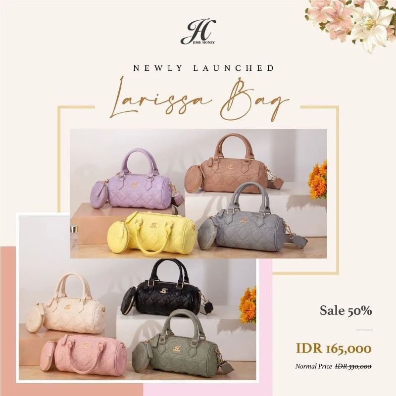 [READY] Larissa Bag Jims Honey Tas selempang Wanita/Tas Tabung Import