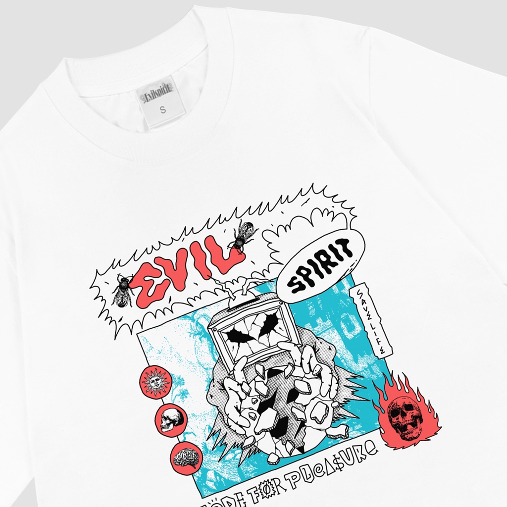 EVILSPIRIT KAOS OVERSIZE - MUFFARO WHITE UNISEX