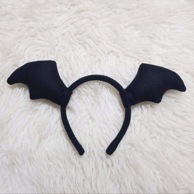 BAT WINGS HEADBAND - Bando Kelelawar Tanduk Halloween Sayap Seram Cosplay Aksesoris Rambut Murah