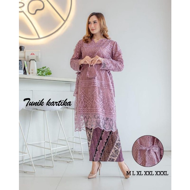 Realpict Kebaya Modern Tunik Kartika LK / Kebaya Modern / Kebaya Wisuda / Kebaya Kekinian / Kebaya Pesta / Kebaya Kondangan / Kebaya Wisuda