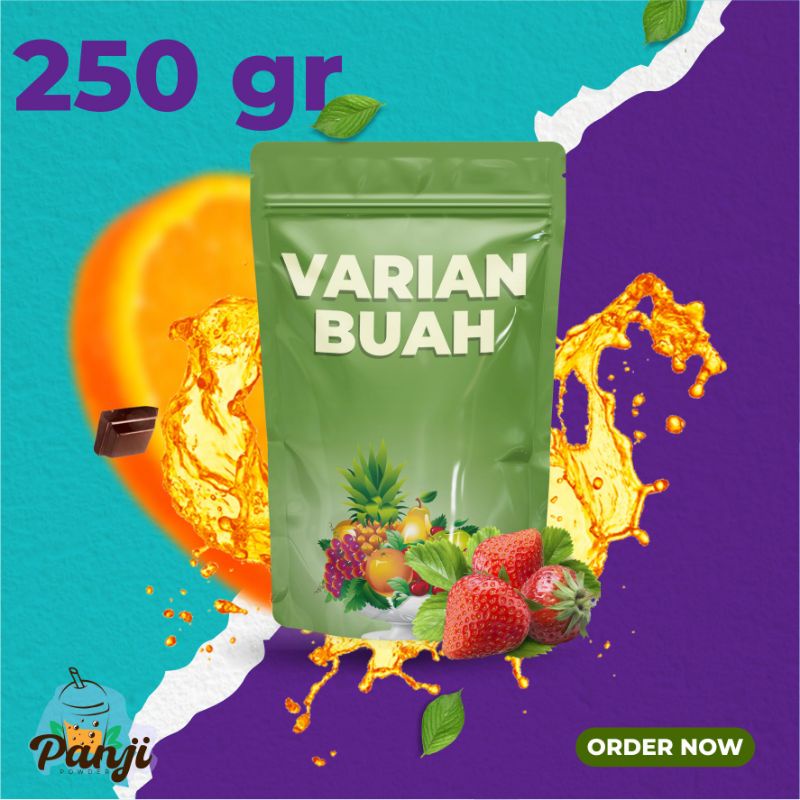 BUBUK MINUMAN ANEKA RASA BUAH KEMASAN 250GRAM MINUMAN BUBUK