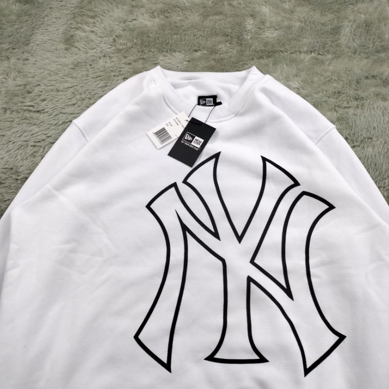 SWEATER CREWNECK NY MLB BASIC HITAM AUTHENTIC PREMIUM