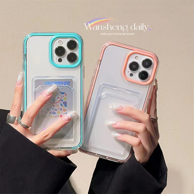 Casing Soft Case Silikon Transparan Dengan Bumper Pelindung Lensa Untuk iPhone 11 12 13 Pro Max