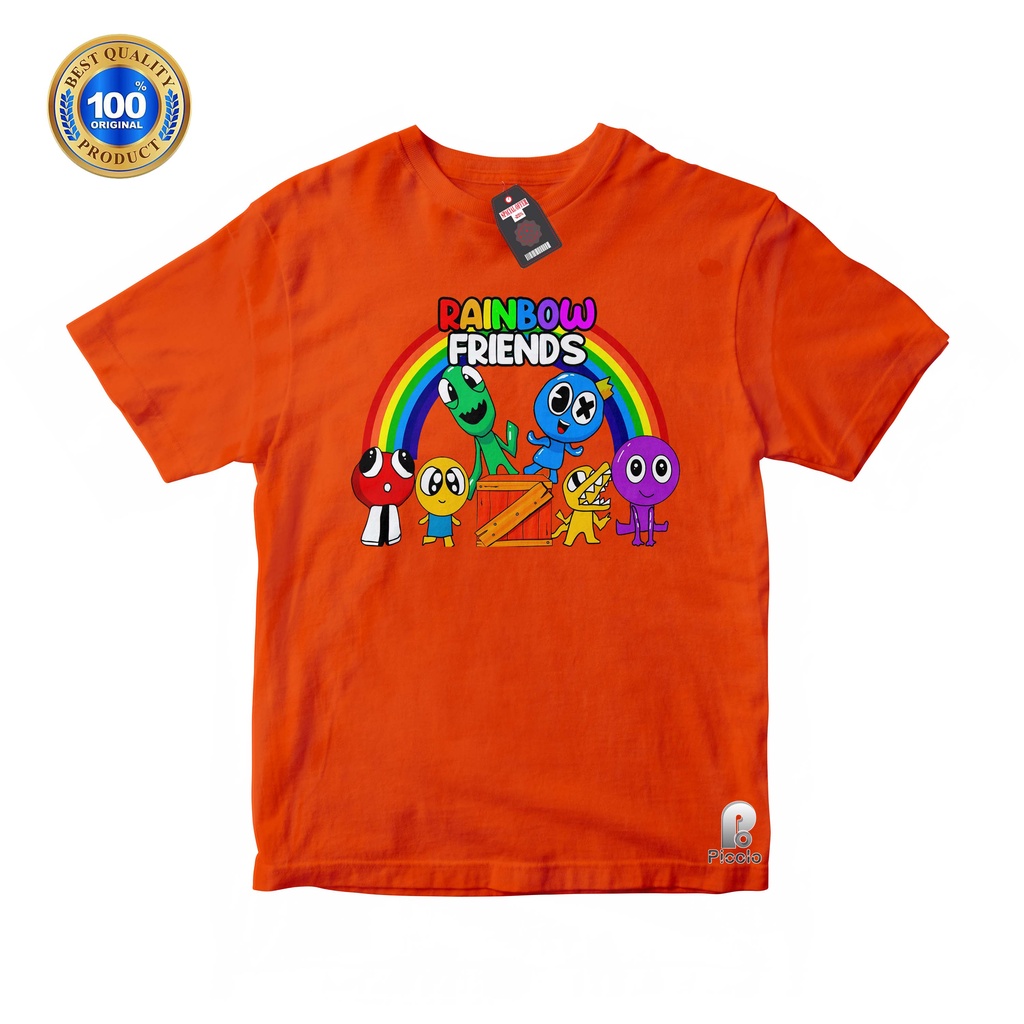 BAJU KAOS ANAK RAINBOW FRIENDS USIA 2-10 Tahun UNISEX