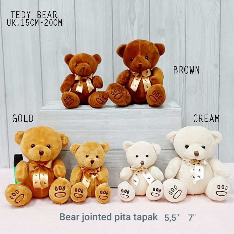 teddy bear souvenir wedding graduation boneka lempar ukuran 15cm