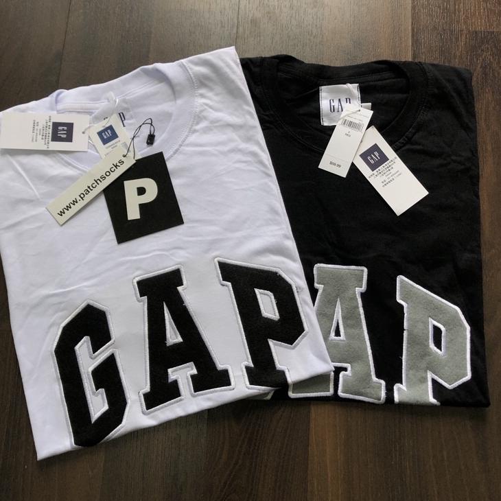 Terlaris KAOS GAP - BORDIR HITAM FULLTAG MIRROR 1:1 ORIGINAL QUALITY OVERSIZE