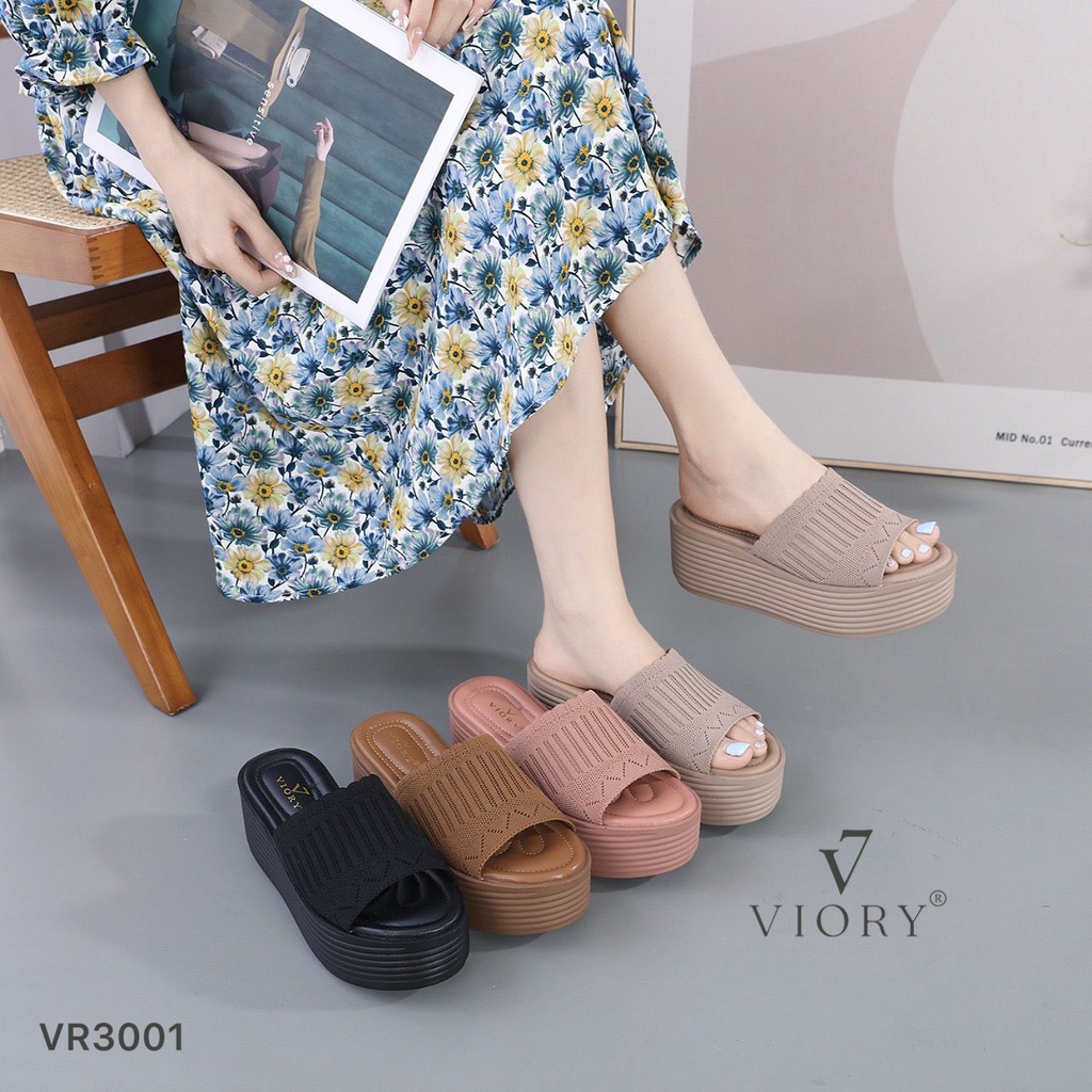 VIORY Sandal Wanita Wedges Shoes #VR3001 ORIGINAL