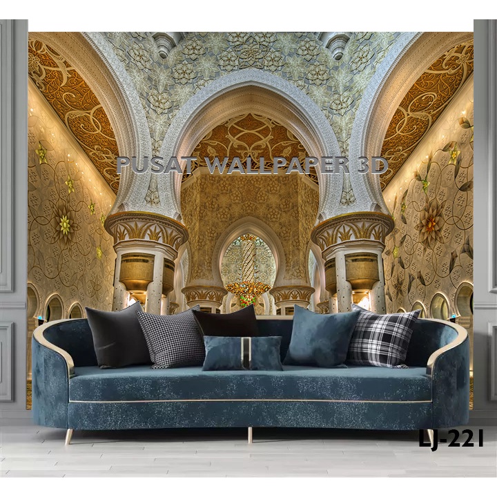 Printing Wallpaper Pemandangan 3d Kabah Mekah Ruang Tamu