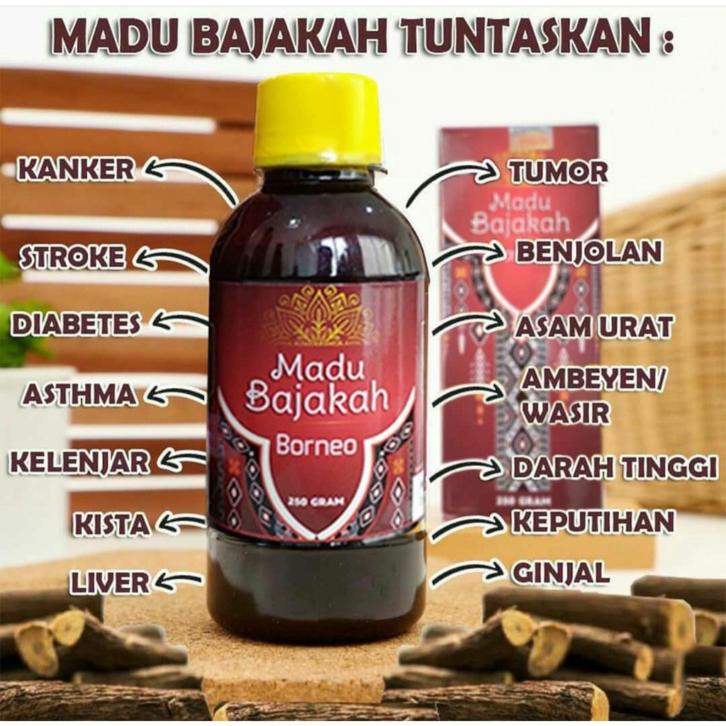 (BISA COD) MADU BAJAKAH BORNEO MADU BAJAKAH ASLI KAYU BAJAKAH AKAR BAJAKAH MENGOBATI PENYAKIT BERAT DAN RINGAN