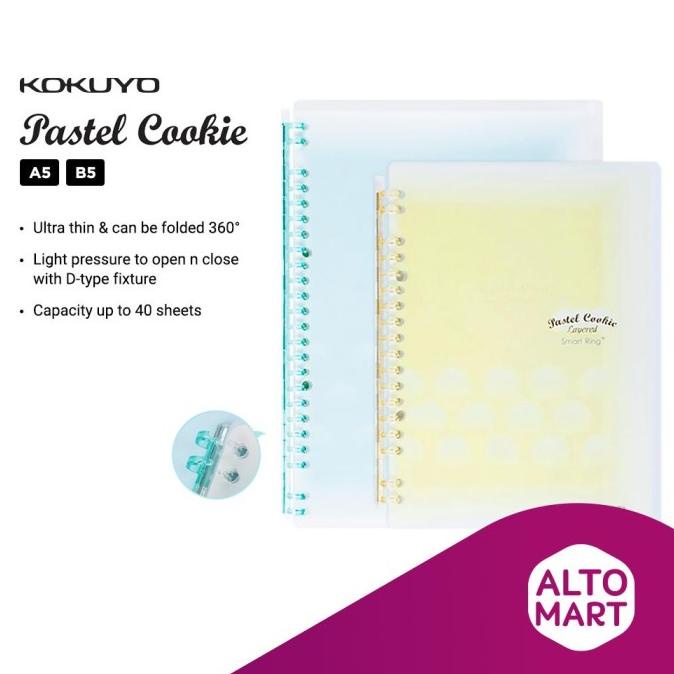 

KOKUYO Pastel Cookie SMART RING Loose Leaf Notebook Binder A5 B5