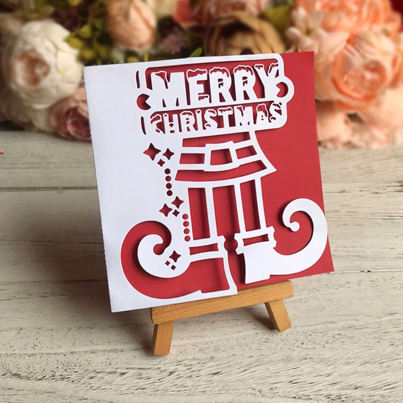 Cutting Dies Bahan Metal Desain Merry Christmas Untuk Scrapbook Album Paper Craft