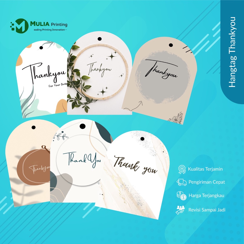 

Hang Tag Thank You Aesthetic Edition / Tag Terima Kasih Edisi Estetik - Mulia Printing