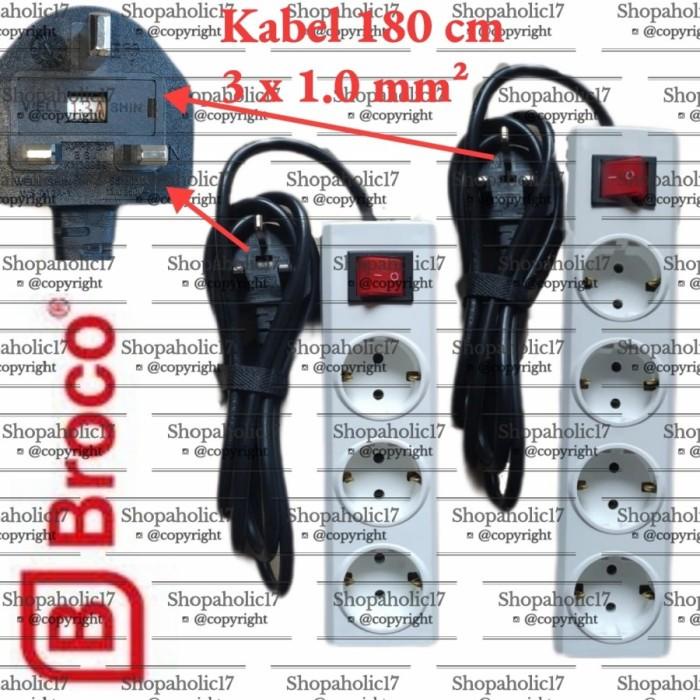 Colokan Stop Kontak Kaki 3 Singapore Malaysia Arab Hongkong Macau