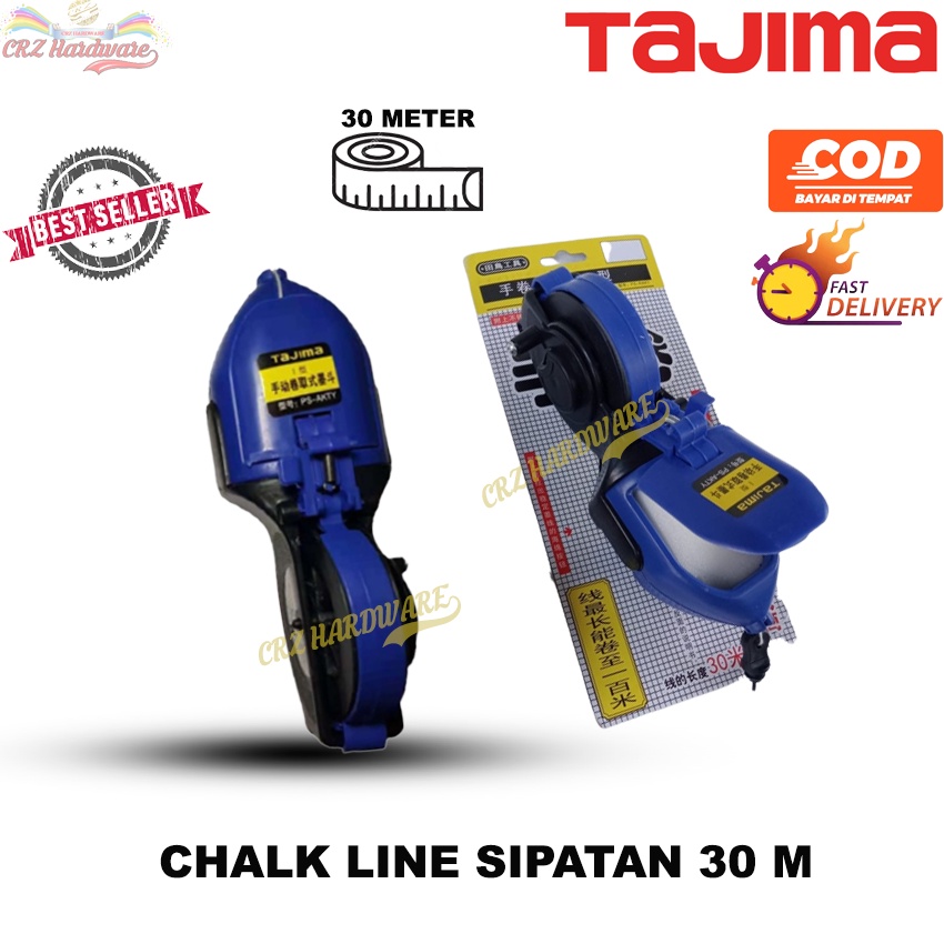 

Sipatan Chalk Line Penggaris Benang 30 Meter TAJIMA