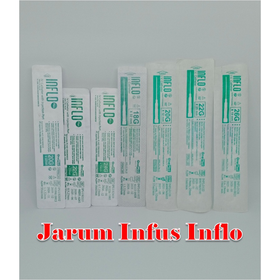 Harga Per Pcs Inflo18 Inflo 20 Inflo 22 Inflo 26 IV Catheter Inflo Plus 20 Inflo Plus 22 Inflo Plus 