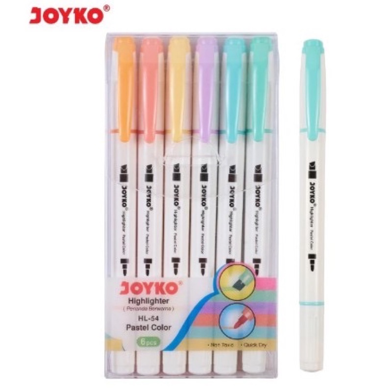 

[BISA COD] Highlighter Joyko HL-54 6 WARNA (BACA DESKRIPSI)