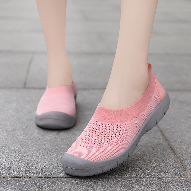 FOKU Sepatu Sneakers Wanita Sepatu Slip On Wanita Kasual Sepatu Wanita Terbaru