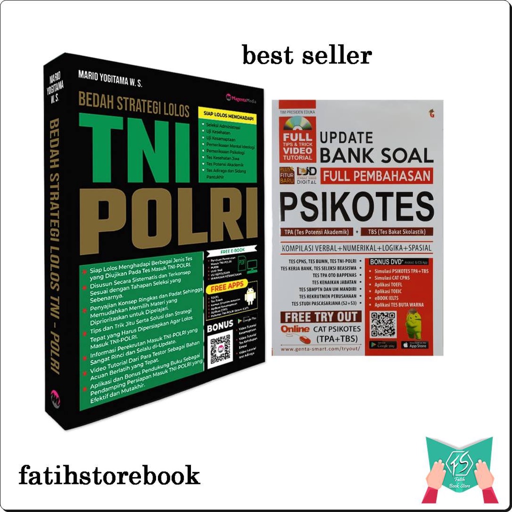 PAKET BUKU HEMAT PSIKOTES - BUKU TES TNI POLRI - BUKU MASUK TNI POLRI - BUKU PSIKOTES - : Buku  Tes 