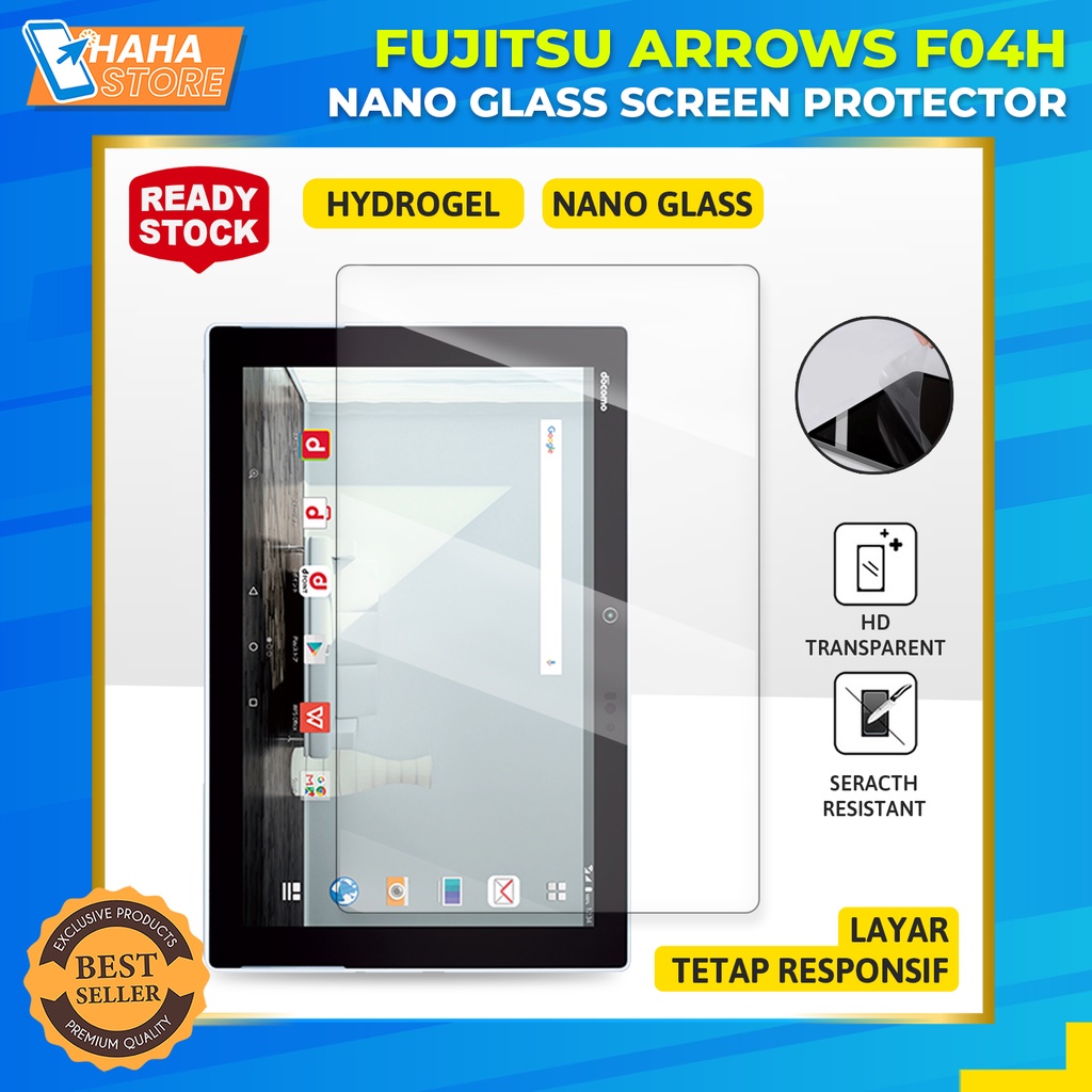 Fujitsu Arrows F04H 10 inch Anti Gores Tempered Nano Glass Hydrogel Screen Guard Protector Antigores