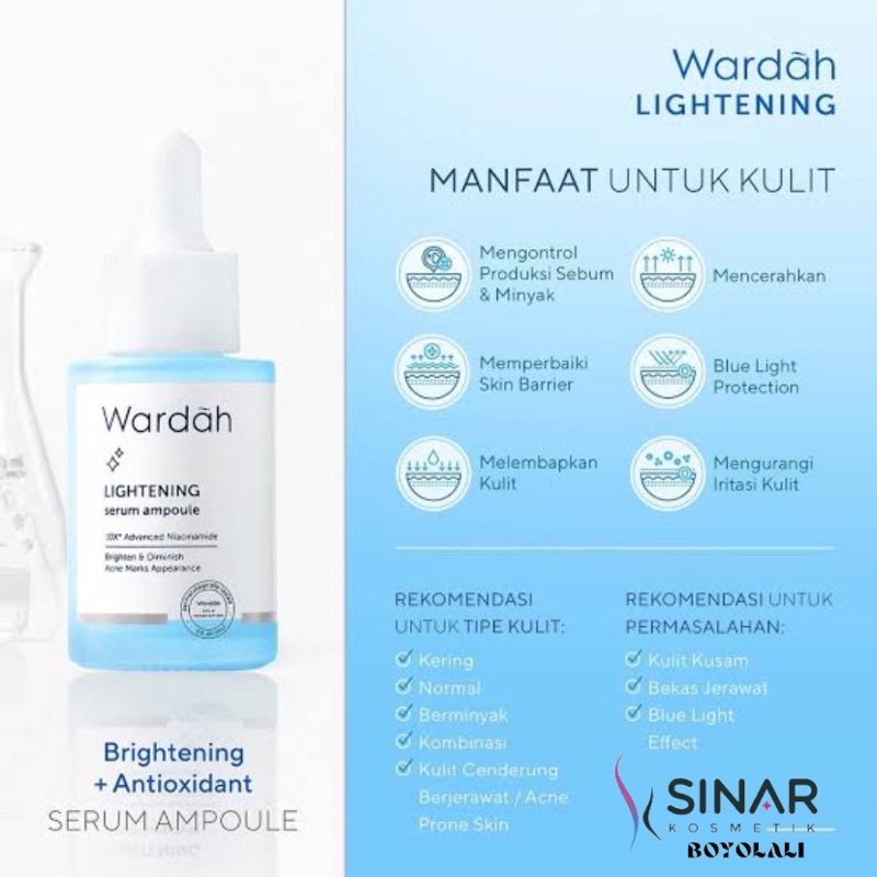 Wardah Lightening Serum Ampoule 30ml - Serum - Ampoule