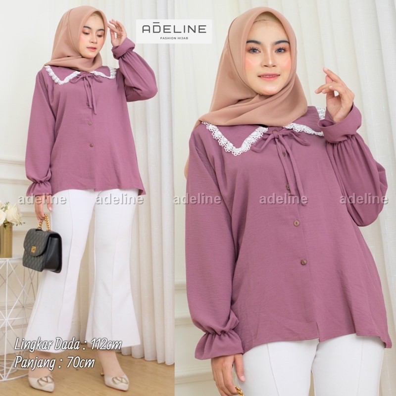 Isabel Top - Blouse Crinkle LD112 Oversize Atasan Wanita Crinkle Jumbo / 392-6998