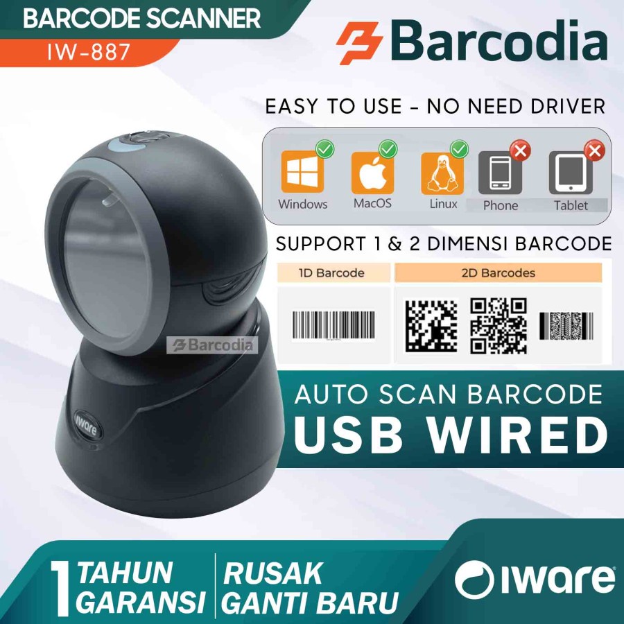 SCANNER BARCODE E-FAKTUR OMNI IMAGE BARCODE SCANNER QR CODE / PDF417 / EFAKTUR