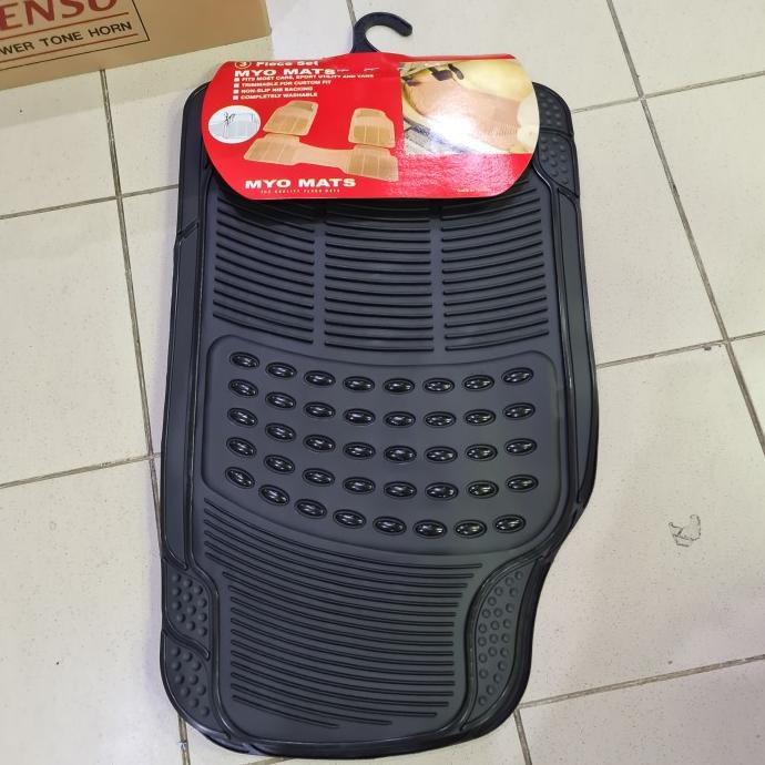 karpet karet 3 pcs nyambung tebal mobil jazz-jazz rs