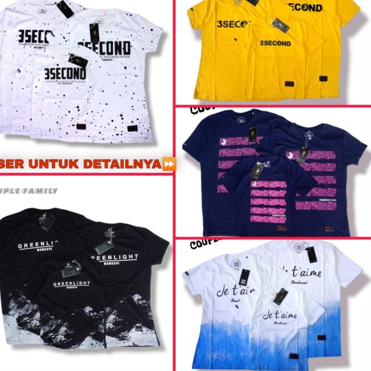 KAOS 3SECOND COUPLE FAMILY KAOS 3SECOND COUPLE KELUARGA KAOS 3SECOND COUPLE PASANGAN KAOS 3SECOND [B