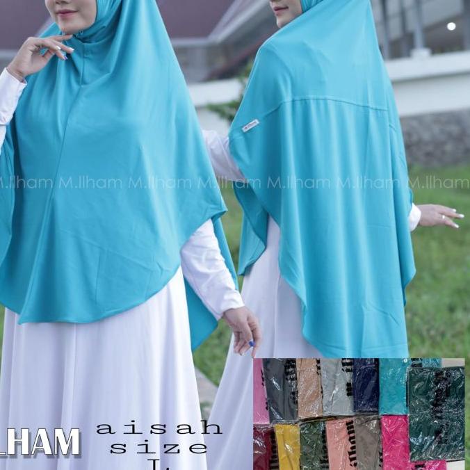 GRATIS ONGKIR✅KHIMAR SYARI INSTAN AISYAH SZ L ORIGINAL M.ILHAM PED BERGO SYARI GOOD JERSEY|KD1