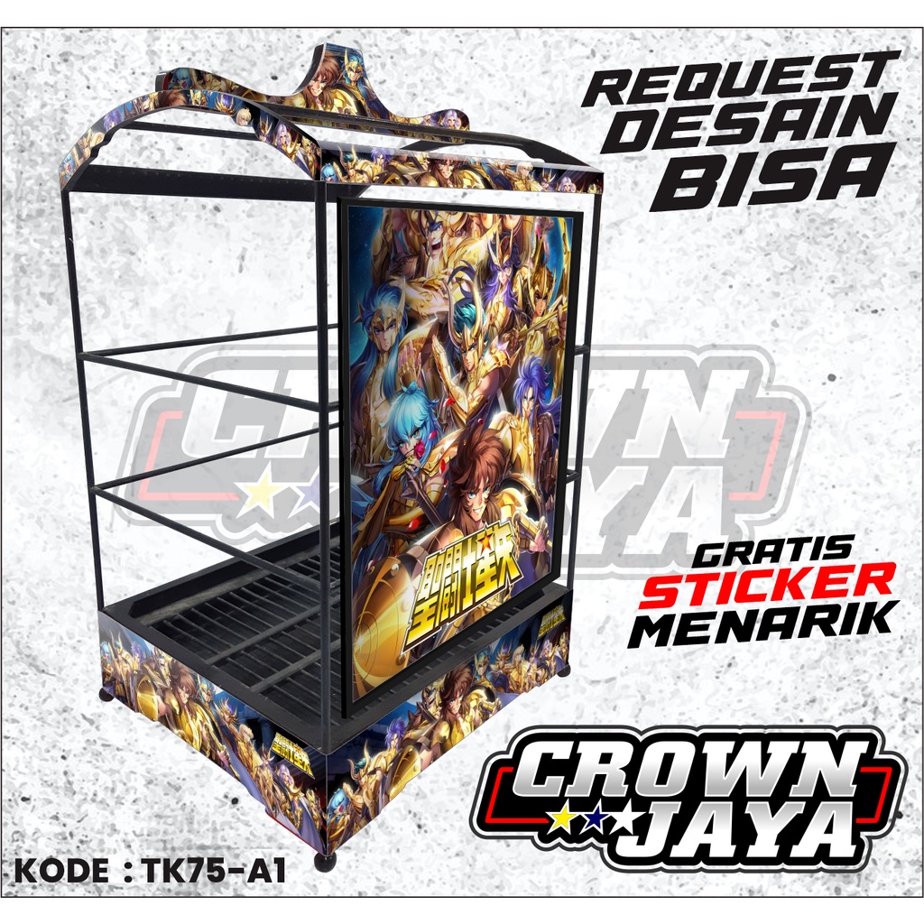 Decal Sangkar Burung Kenari BNR - Decal Kandang Kotak Single Fighter Motif Kartun - Decal Sangkar Ke