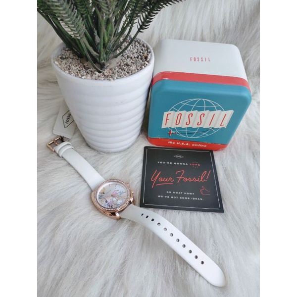 Fossil BQ3789 Vale Chronograph White Leather Watch