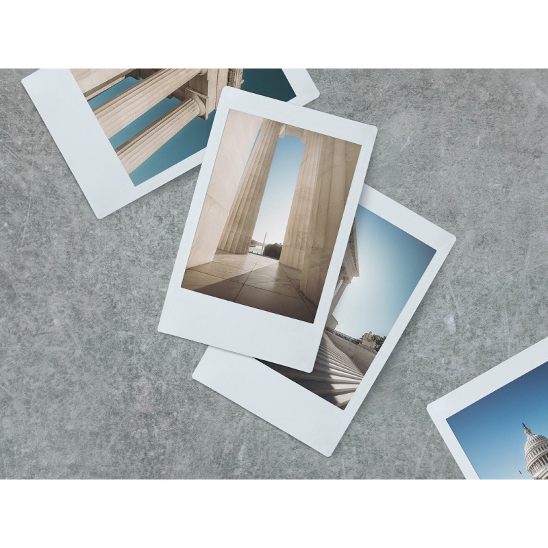 CETAK POLAROID 2R MURAH (costum warna putih,hitam,motif)