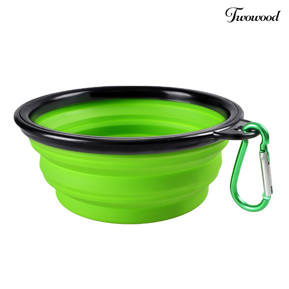 2 in 1 Mangkok Makan Dan Minum Anjing Peliharaan Portabel Model Lipat Untuk Travel